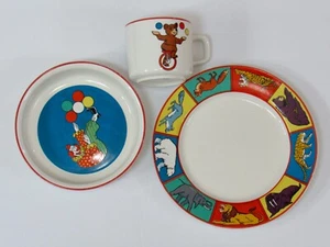 Vintage Barnum's Animals Nabisco Child’s Dinnerware Set Plate Cup Bowl - Picture 1 of 13
