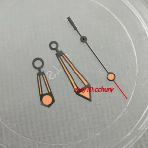 Reloj de manos negro naranja ajuste luminoso movimiento NH35 NH36 - Imagen 1 de 3