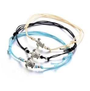 Fußkettchen Fußkette Kette SILBER "Schildkröte" -Modeschmuck 3 Stück Set - Bild 1 von 2