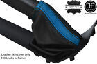 Black And Blue Stripe Real Leather Handbrake Boot For Ford Mondeo Mk4 Iv 07 13
