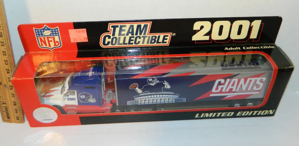 NY Giants NFL Team Collectible 2001 Limited Edition Die Cast Semi Truck