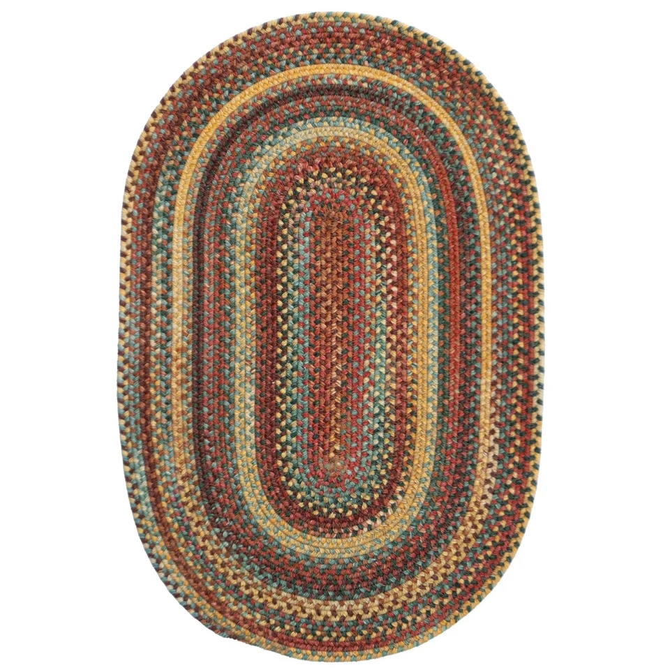 Capel Rugs Blue Ridge Autumn Wool Country Home Braided Oval Area Rug - Image 1 of 4