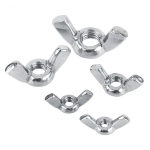 Ala Butterfly Nuts M4 M5 M6 M8 M10 Ala Placcate in Zinco Luminoso Metrico DIN315 - Foto 1 di 7