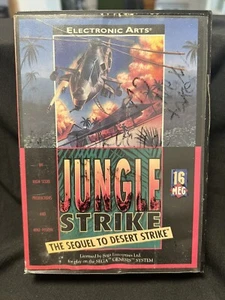 Jungle Strike Sega Genesis Clean Tested Works  Free Shipping Video Game - Picture 1 of 3
