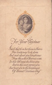 Viktorianische Karte - Weihnachtswunsch - 4,75" x 3" - Bild 1 von 2