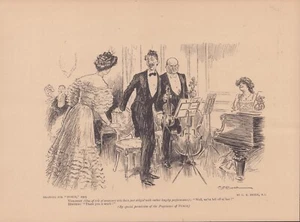 Vintage Art Print - Drawing for Punch, 1905 - By C.E. Brock - 1916 - Picture 1 of 1