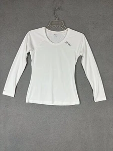 2xu Women’s extra small base layer scoop neck long sleeves white Performance Top - Picture 1 of 8