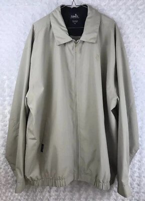 Men’s Golf Ashworth “Harrington” Full Zip Tan Beige Black Trim Jacket Coat XXL - Image 1 of 4