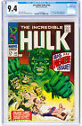 Hulk #102 CGC 9.4 Marvel 1968 1st Issue! Avengers! White Pages! K4 124 cm au