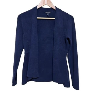 Eileen Fisher Open Front Cardigan Sweater Blazer Womens Size XS Navy Blue - Picture 1 of 5