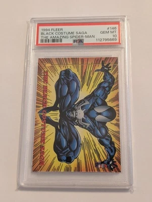 1994 Fleer #146 Black Costume Saga The Amazing Spider-Man PSA 10 - Image 1 of 2