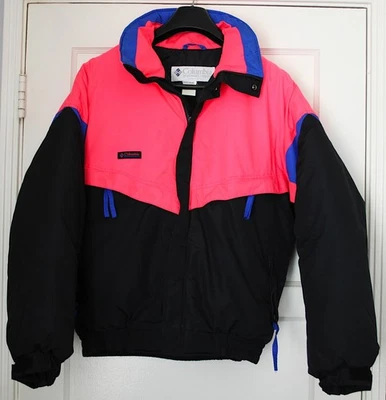 Chaqueta de invierno vintage Columbia esquí snowboard para hombre M rosa negro azul Foto 1 de 4