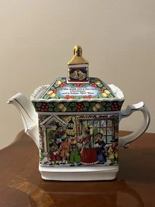 Vintage Sadler English Porcelain Teapot A Christmas Carol  - Picture 1 of 8