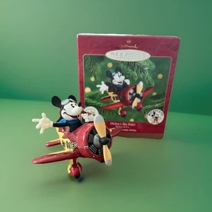 Disney Mickey's Sky Rider Airplane Hallmark Keepsake Ornament 2000 NIB - Picture 1 of 12