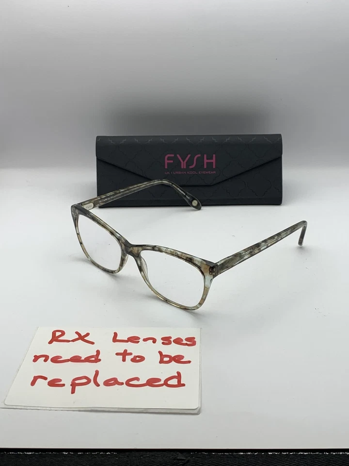 FYSH 3672 Eyeglass Frames Womens Marble Tortoise 53-15-135 with Case - Image 1 of 4