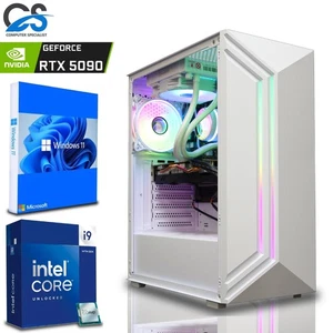 Gaming PC i9 14900KF RTX 5090 64GB DDR5 2TB SSD Windows 11 WiFi ARGB White - Afbeelding 1 van 10
