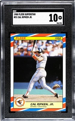 1988 Fleer Limited Edition Baseball Superstars - Cal Ripken #31 SGC 10 Gem - Image 1 of 3