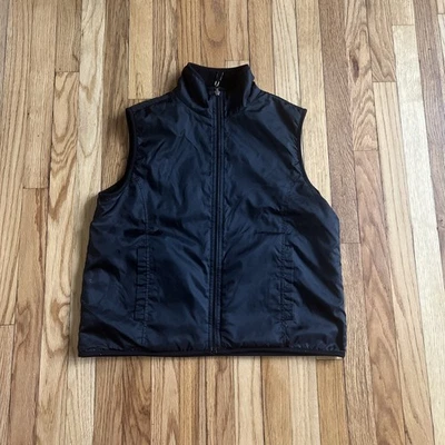 De Colección Dressbarn Mujeres M Chaleco Reversible con Cremallera Negro Nylon Polar Bolsillos Usado en Excelente Condición Foto 1 de 4