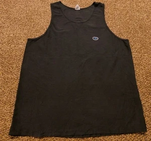 Vintage Y2K Speedo Tank Top Shirt Size XL Made In USA Mesh Black Double Sided - Picture 1 of 11