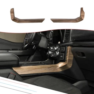 Wood Grain Center Console Gear Shift Side Panel Trim Cover For Ford F150 2021-23 - Picture 1 of 16