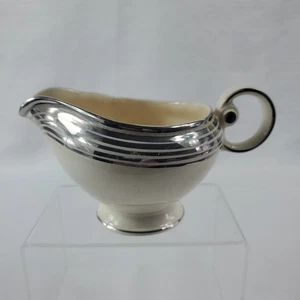 Vintage Taylor Smith Taylor Silber Platin Besatz Linien Art Deco Milchkännchen - Bild 1 von 6