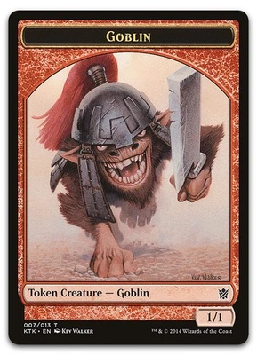 Goblin Token #7 (LP) Khans of Tarkir KTK Magic MTG - Image 1 of 2