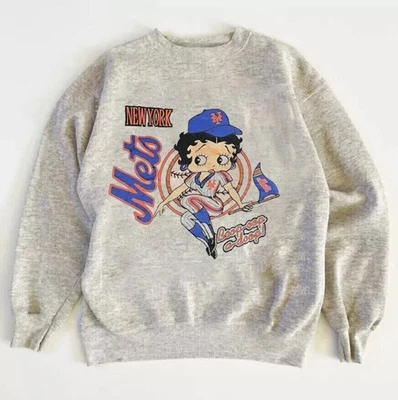Vintage vintage new york mets betty boop white sweatshirt  AN40920 - Image 1 of 2