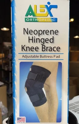 ALEX 氯丁橡胶铰边护膝带可调节支撑垫 X 小号 (12-13) — 第 1/4 张图片