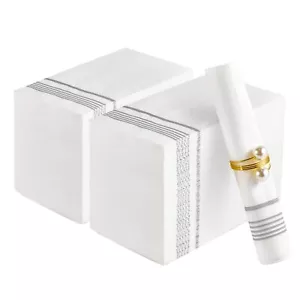 200 Pcs Disposable Napkins 3-Ply Guest Paper Hand Towels Absorbent Napkins - Picture 1 of 7