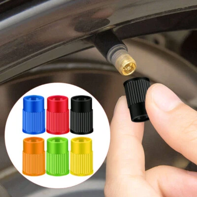 4x Plastic Tire Valve Cap Built-in Valve Core Remover Tool Universal Stem Cover - Image 1 of 4
