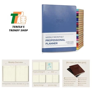Professional Weekly Monthly Planner 2025, Elegantly Bound Calendar Planner an... - Picture 1 of 9