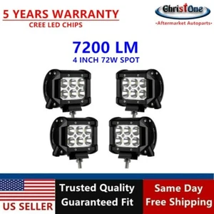 4 set of NEW 4" 72W LED WORK LIGHT BAR OFFROAD SPOT For Jeep FOG TRUCK Drivig LA - Picture 1 of 5
