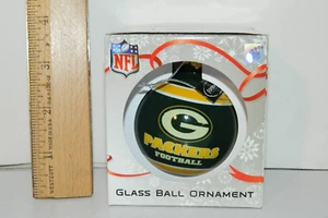 Green Bay Packers NFL Holiday Team Christmas Tree Glass ORNAMENT 2 5/8" - Picture 1 of 6