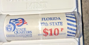 2004 Florida P 27th State US Mint Quarters Collection Sealed Roll M254 - Picture 1 of 6
