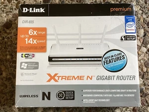 D-Link DIR-655 Xtreme N Gigabit Wireless Router White NIB N+300 4 Gb LANs - Picture 1 of 4