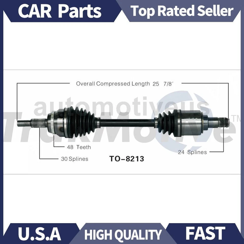 Front Left CV Axle Shaft CV Joint 1X TrakMotive For Toyota Avalon 2008 2009 2010 - Изображение 1 из 1