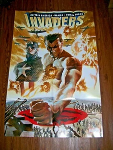 Invaders Promo Poster 24" x 36" Marvel 2018 Alex Ross Cap Namor Torch WWII - Picture 1 of 4