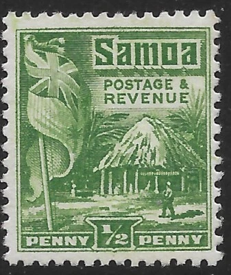 1921 SAMOA 1/2 d   SC#142  MH OG VF FLAG - Image 1 of 2