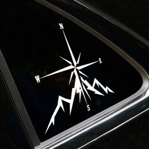Compass Reflective Vinyl Car Decal - Outdoor Sticker for SUV, Truck Waterproof - Picture 1 of 7