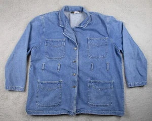 Baccini Blue Denim Jacket Women's Size 2X no belt - Picture 1 of 6