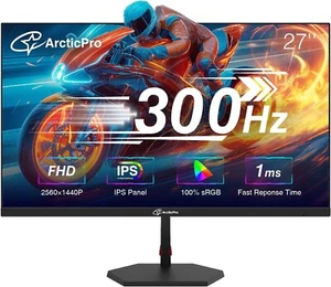 ArcticPro 27 inch 300Hz 240Hz Gaming Monitor FHD 1080p 1ms Ultra Slim 2xDP 2xHD - Picture 1 of 7
