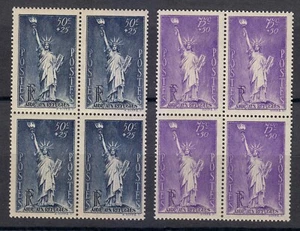 France 1936-37 MNH Mi 312/357 Sc B44-B45 Statue of Liberty. U.S.A. ** New York - Picture 1 of 2