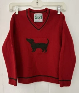MINT Irmtraud Lanz Hand Knit Merino Wool Sweater Dachshund Kids 116 / 6 AUSTRIA - Picture 1 of 4