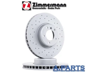 ZIMMERMANN 2X BREMSSCHEIBE GELOCHT Ø 348 VORNE BMW 5ER F10 / F11 6ER F13 / F06 - Picture 1 of 1