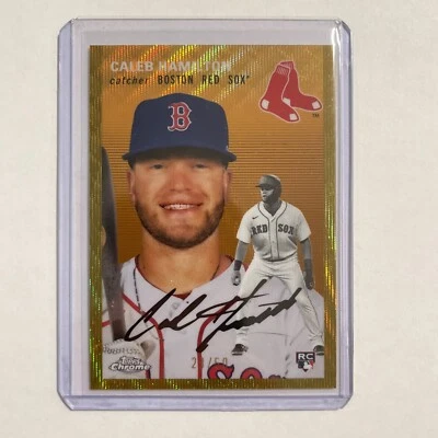 Caleb Hamilton (RC) 2023 Topps Chrome Platinum Gold Wave  #23/50 Red Sox - Image 1 of 2