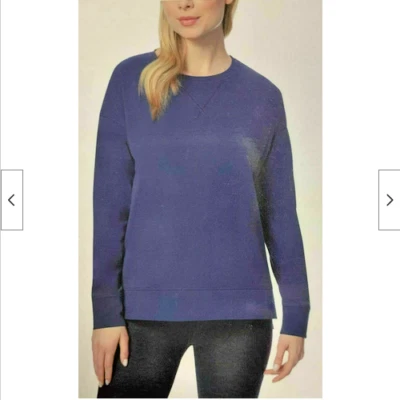 Sudadera pulóver 32 Degrees para mujer polar cuello redondo (INDIGO, MEDIANA) NUEVA CON ETIQUETAS Foto 1 de 2