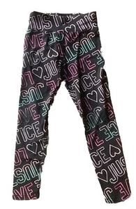 Justice Girls Youth Size 14 Black Stretch Leggings Athletic Love Comfort GUC - Picture 1 of 8
