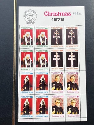 HUTT RIVER Navidad 1978 Juego de 4 Cenicienta en magnífica hoja de 16 Foto 1 de 3