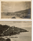 lot de quatre anciennes cartes postales îles Vierges Saint-Thomas, Antilles
