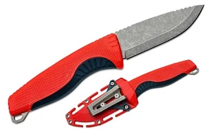 SOG Aegis Fx Rescue Red & Indigo Fixed Knife 3.66" 4116 Steel Blade GRN/TPU - Picture 1 of 5